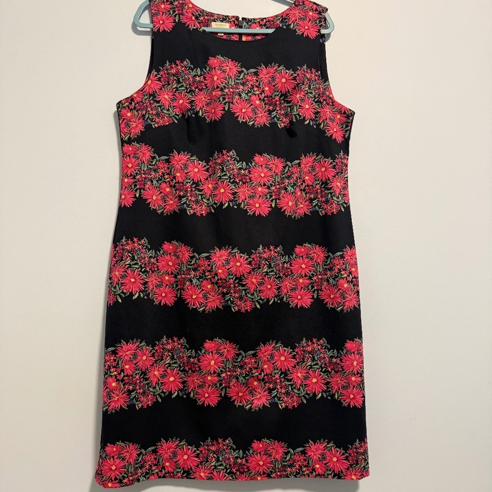 Talbots Sleeveless Floral Print Cotton Dress‎ Size 16